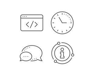 Seo script line icon web programming sign vector