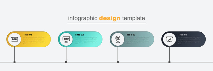 set line board with graph chart map pointer star vector image