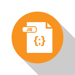white js file document download button icon vector image
