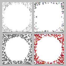 round border background design set with dots vector image
