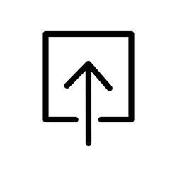upload icon for file sharing and data transfer vector image