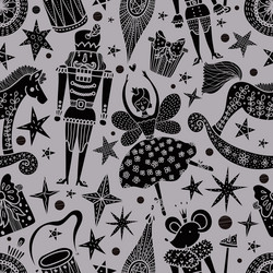 Nutcracker Seamless Pattern vector image