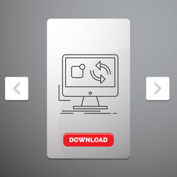 update app application install sync line icon vector image
