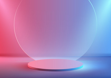 3d realistic modern minimal style empty neon vector image