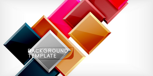 abstract geometric design glossy squares overlap vector image