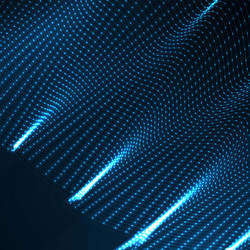 Glowing Particle Wave Background vector image