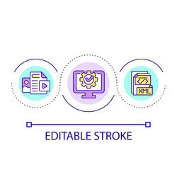 machine learning loop concept icon vector image