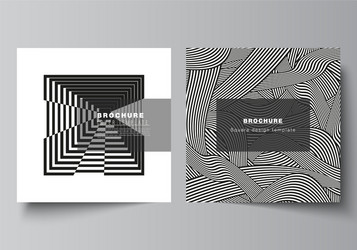 minimal layout two square format vector image