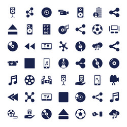 Multimedia icons vector