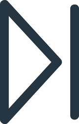 Next Button Icon - Thin Line vector