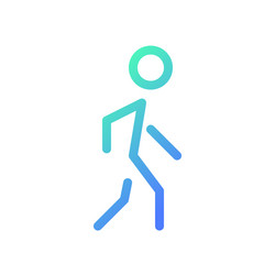 Pedestrian pixel perfect gradient linear ui icon vector