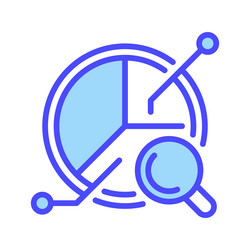 pie chart analysis line icon linear style sign vector image