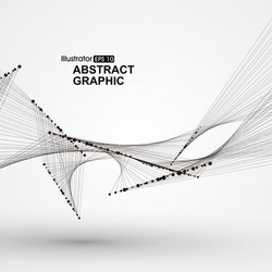 point flow line pattern composed vector image