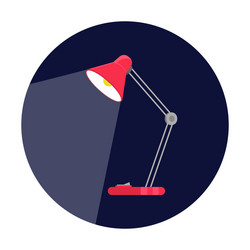 table-lamp desk lamp reading-lamp with light vector image