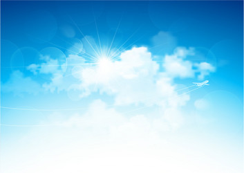Background with blue sky and clouds backgrounds Vector Image