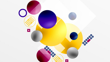 circles and elements geometric abstract background vector image