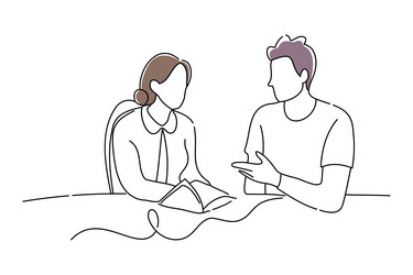 conversation instructor set with beginner mark vector image