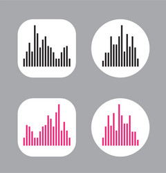 four icons design with waves equalizer eq vector