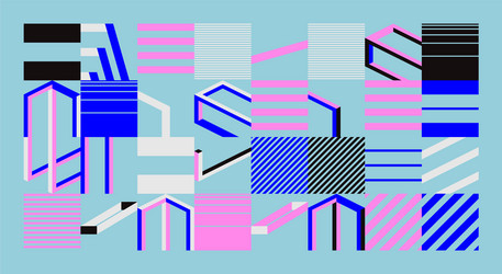 geometric abstract elements design vector image