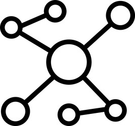 swarm algorithm linear style icon design vector image