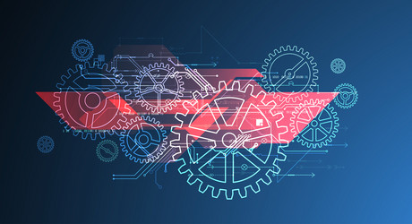 abstract technological background with glowing vector image