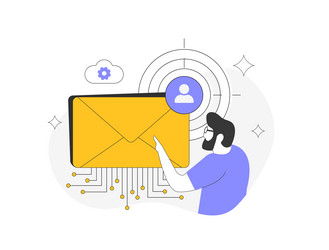email personalization with machine learning vector image