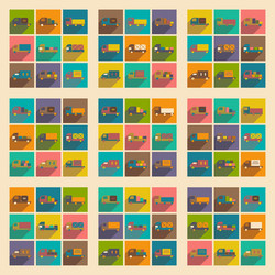 flat with shadow concept and mobile application vector image