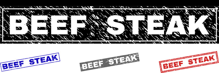 Beef steak rubber stamp Royalty Free Vector Image