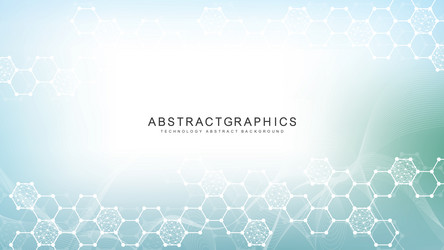 modern abstract molecules structure for science vector image