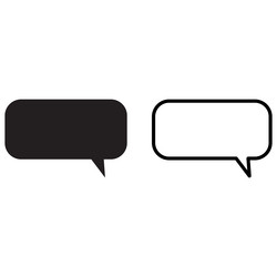 rectangle dialogue frame icon set in two styles vector image