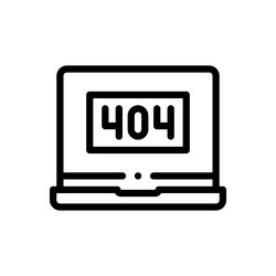 404 error icon thin linear style design isolated vector image