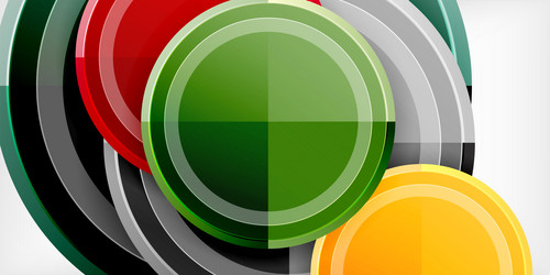 abstract circles overlap creating vibrant vector image