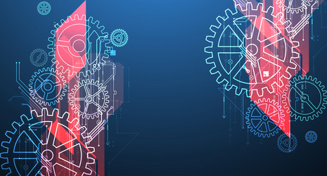 abstract technological background with glowing vector image