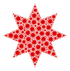 eight pointed star recursive icon mosaic of self vector image