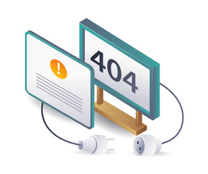 troubleshooting and fixing error 404 messages vector image