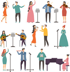 Concert and music groups vocal duets musician vector