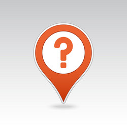 question mark pin map icon pointer markers vector image