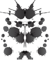 rorschach test card vector