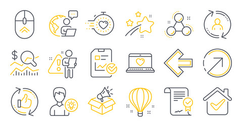 set technology icons such as timer refresh vector image