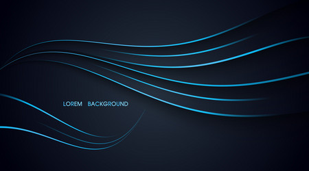 blue abstract layer and curve background vector image