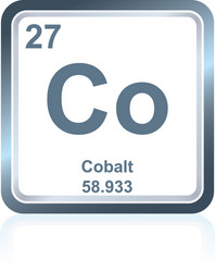 chemical element cobalt from the periodic table vector