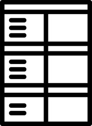job application form linear style icon design vector image
