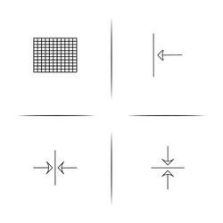 web linear simple icon setoutline icons vector image