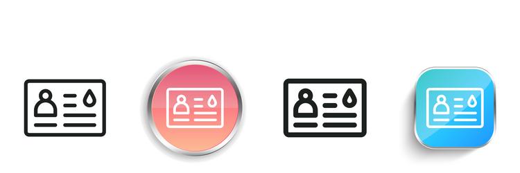 donor icon thin linear regular and button style vector image