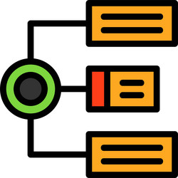 algorithm line filled style icon design vector image