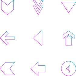 arrows directions pointer arrow user vector image