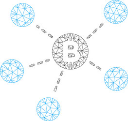 Bitcoin net structure mesh network model vector