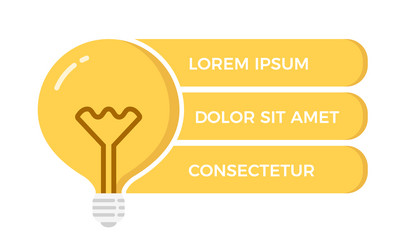 bulb with place for text vector