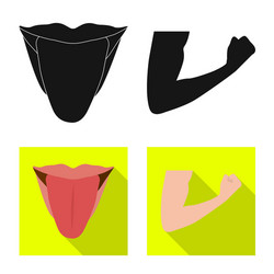isolated object of human and part icon collection vector image