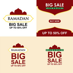 ramadan big sale up to 50 off template design vector